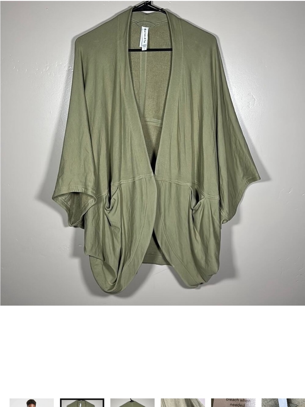 Women’s Athleta Cocoon Wrap Cardigan Size 1X Olive Green